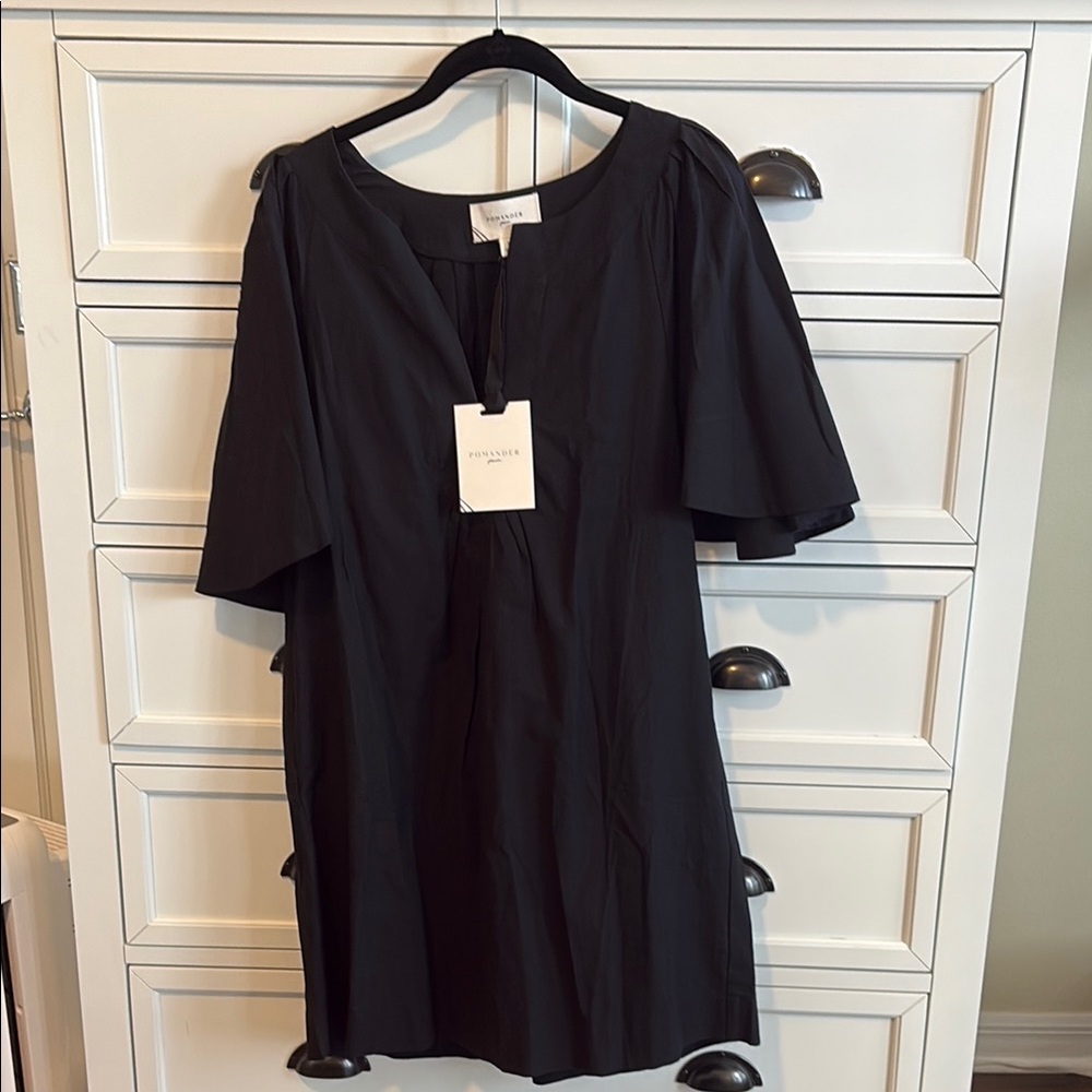 Pomander Place Black Finley Flutter Sleeve Dress